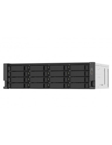 Servidor nas qnap ts - 1673au - rp - 16g 16 bahias 3u rack 16gb gigabit ethernet
