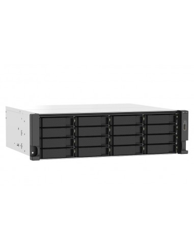 Servidor nas qnap ts - 1673au - rp - 16g 16 bahias 3u rack 16gb gigabit ethernet