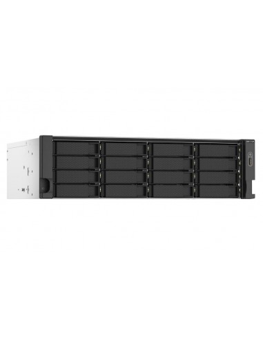 Servidor nas qnap ts - 1673au - rp - 16g 16 bahias 3u rack 16gb gigabit ethernet