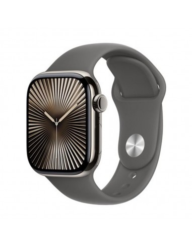 Smartwatch apple watch series 10 gps + cell 42mm natural titanium stone grey sport band s - m
