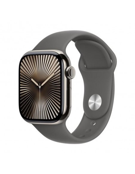 Smartwatch apple watch series 10 gps + cell 42mm natural titanium stone grey sport band s - m