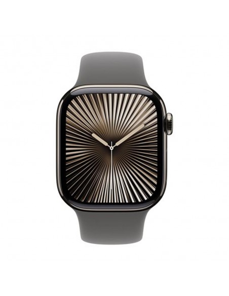 Smartwatch apple watch series 10 gps + cell 42mm natural titanium stone grey sport band s - m
