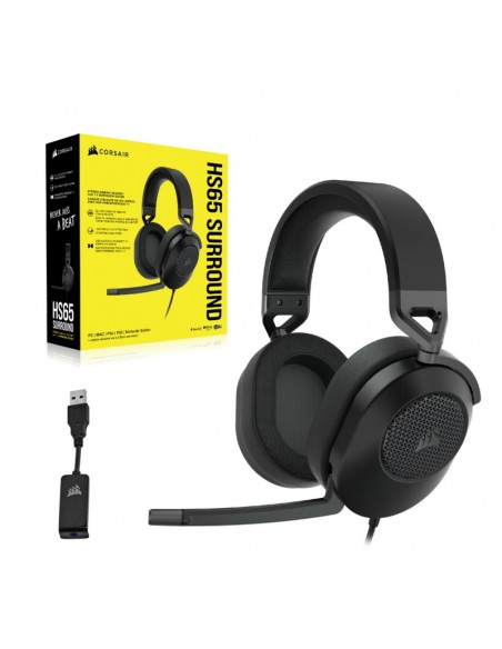Auriculares gaming corsair hs65 negro Auriculares gaming corsair hs65 negro