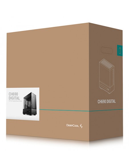 Caja ordenador gaming deepcool atx ch690 cristal templado negra Caja ordenador gaming deepcool atx ch690 cristal templado negra