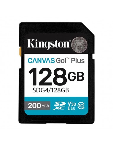 Tarjeta memoria sdxc 128gb kingston canvas go! plus uhs - i u3 cl10