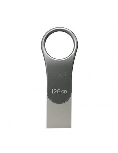 Memoria usb 3.2 - usb tipo c silicon power c80 128gb dual metalico