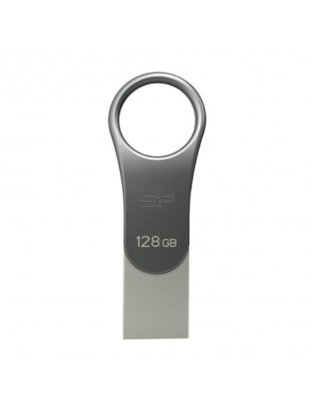 Memoria usb 3.2 - usb tipo c silicon power c80 128gb dual metalico