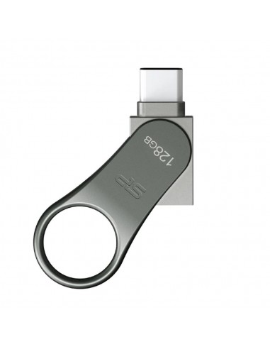 Memoria usb 3.2 - usb tipo c silicon power c80 128gb dual metalico