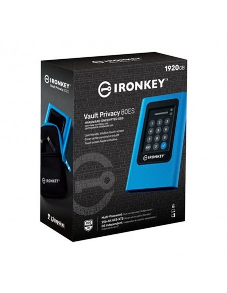 Disco duro externo ssd kingston ironkey vault privacy 80 1.92tb usb tipo c
