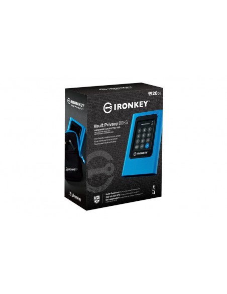 Disco duro externo ssd kingston ironkey vault privacy 80 1.92tb usb tipo c