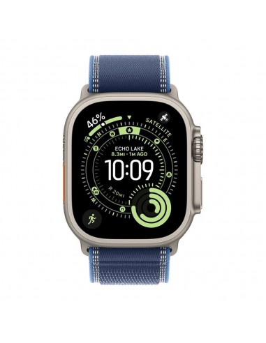 Smartwatch apple watch ultra 3 gps + cellular 49mm natural titanium case blue - bright blue trail loop - m - l