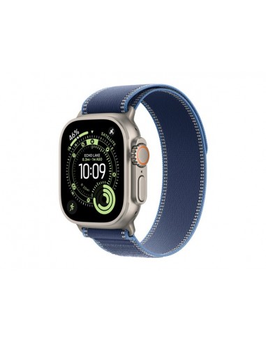 Smartwatch apple watch ultra 3 gps + cellular 49mm natural titanium case blue - bright blue trail loop - m - l