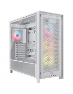 Caja ordenador gaming corsair frame 5000d rs atx argb cristal templado blanco