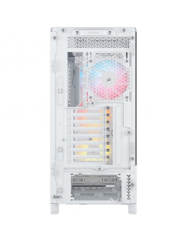 Caja ordenador gaming corsair frame 5000d rs atx argb cristal templado blanco
