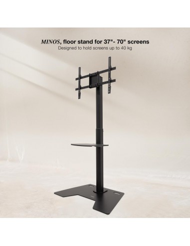 Soporte de suelo tooq para pantalla tv 37 pulgadas - 70 pulgadas fs2284m - b