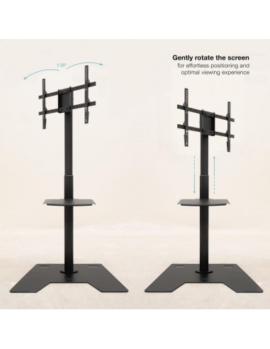 Soporte de suelo tooq para pantalla tv 37 pulgadas - 70 pulgadas fs2284m - b