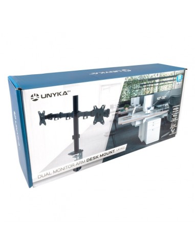 Soporte mesa unykach vesa hasta 32 pulgadas 100x100mm max 10kg brazo doble