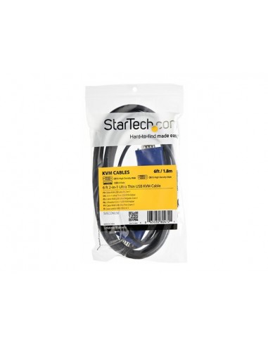 Cable vga a vga - usb 2.0 startech 3.05m - macho - macho - negro