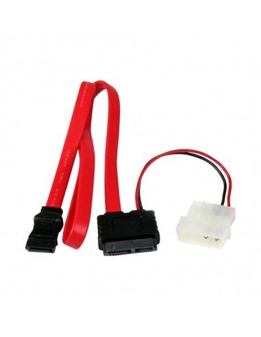 Adaptador sata startech 0.5m - macho - hembra - rojo