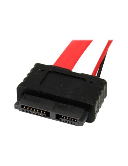 Adaptador sata startech 0.5m - macho - hembra - rojo