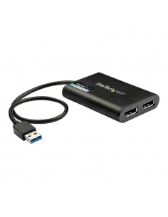 Adaptador usb 3.0 a dp 4k uhd startech 0.30m - macho - hembra - negro