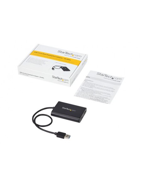 Adaptador usb 3.0 a dp 4k uhd startech 0.30m - macho - hembra - negro