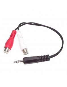 Cable mini jack 3.5mm startech 0.15m - macho - hembra