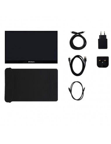 Monitor led portatil 17.3 pulgadas verbatim ips - fhd - hdmi - usb tipo c - 30hz - 6ms