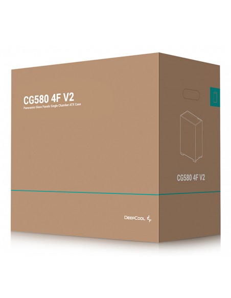 Caja ordenador gaming atx deepcool cg580v2 cristal templado negro