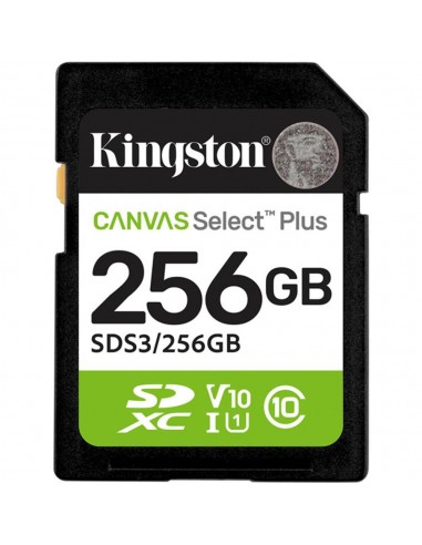 Tarjeta memoria sdxc 256gb kingston canvas select plus uhs - i clase 10
