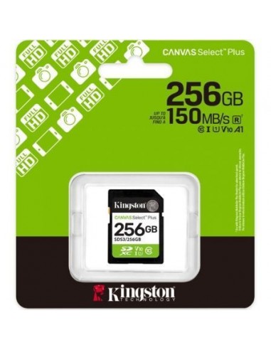 Tarjeta memoria sdxc 256gb kingston canvas select plus uhs - i clase 10