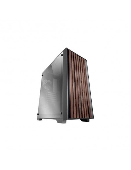 Caja ordenador mars gaming mcwoodc atx cristal cromado negra