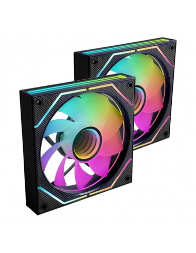 Ventilador mars gaming mf3dprox2r argb 2x 120mm negro
