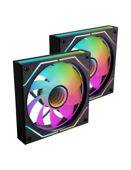 Ventilador mars gaming mf3dprox2r argb 2x 120mm negro
