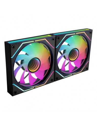 Ventilador mars gaming mf3dprox2r argb 2x 120mm negro