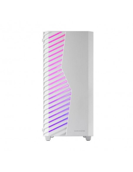 Caja ordenador mars gaming mcvolt atx argb cristal templado blanco