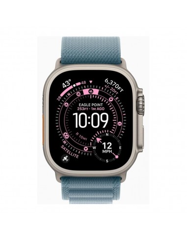 Smartwatch apple watch ultra 3 gps + cellular 49mm natural titanium case blue alpine loop - m