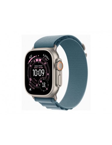 Smartwatch apple watch ultra 3 gps + cellular 49mm natural titanium case blue alpine loop - m