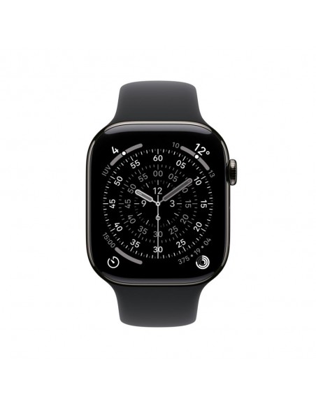 Smartwatch apple watch s11&nbsp;gps + cellular 46mm natural slate case black sport band s - m