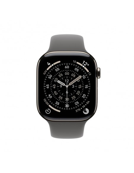 Smartwatch apple watch s11&nbsp;gps + cellular 46mm natural titanium case stone grey sport band m - l