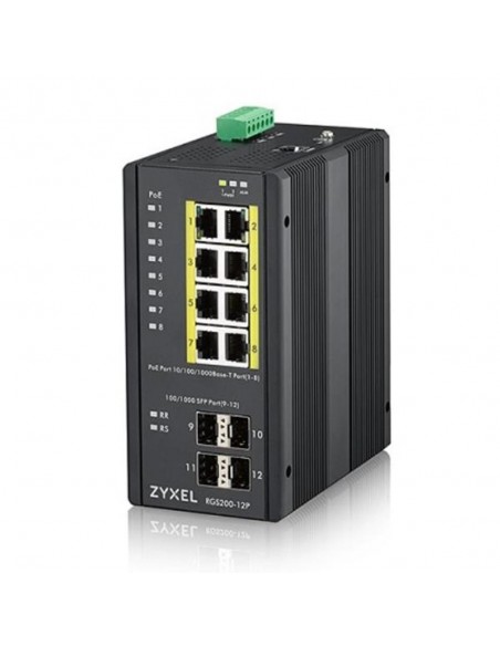 Switch 12 puertos industrial zyxel rgs200 - 12p - zz0101f