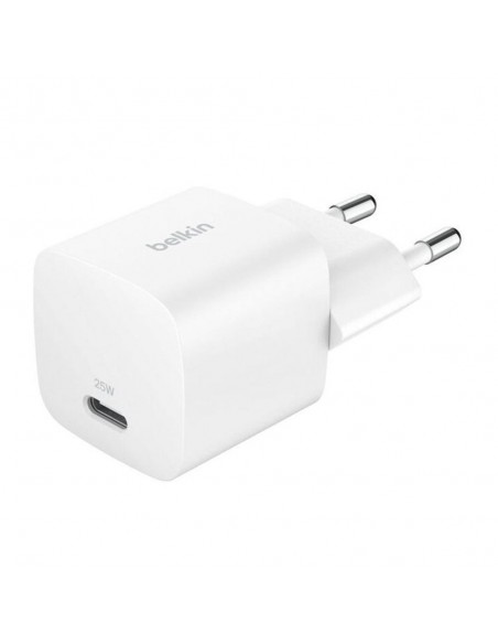 Cargador de pared belkin wca012kqwh 25w 1x usb tipo c blanco