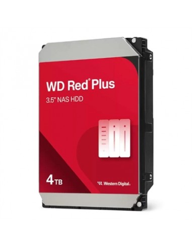 Disco duro interno hdd wd western digital nas red plus 4tb 3.5 pulgadas sata 6gb - s 256mb