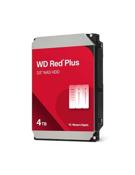 Disco duro interno hdd wd western digital nas red plus 4tb 3.5 pulgadas sata 6gb - s 256mb