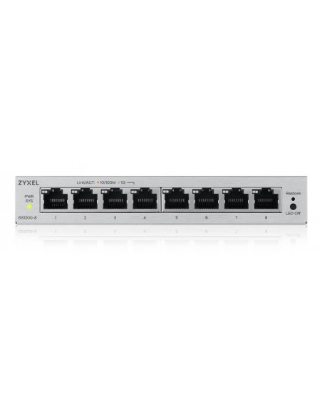 Switch 8 puertos zyxel gs1200 - 8v3 8xgbe Switch 8 puertos zyxel gs1200 - 8v3 8xgbe