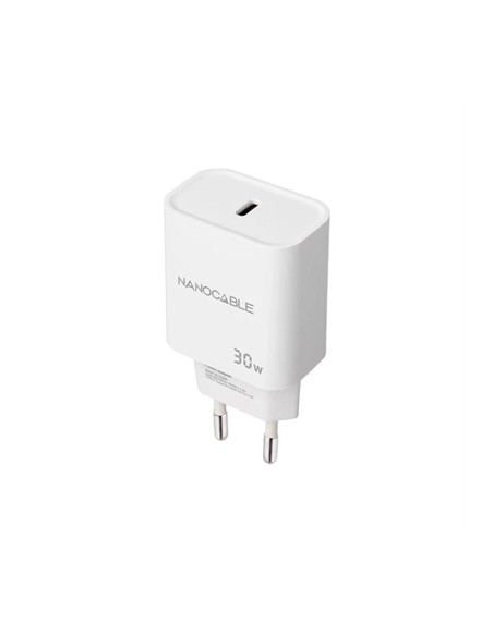 Cargador nanocable pared usb - c pd 30w blanco