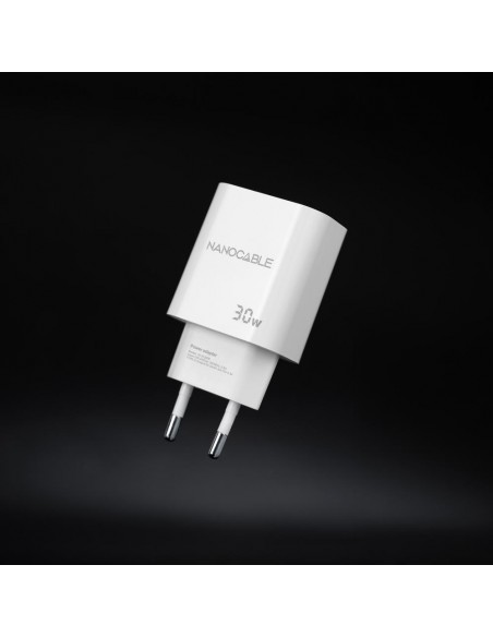 Cargador nanocable pared usb - c pd 30w blanco Cargador nanocable pared usb - c pd 30w blanco