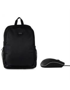 Mochila nilox basic para portatil 15.6 pulgadas negra + raton usb