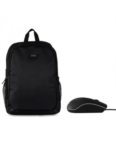 Mochila nilox basic para portatil 15.6 pulgadas negra + raton usb