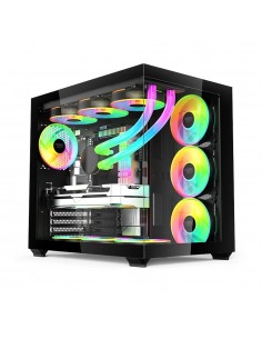 Caja ordenador gaming xc - 800 pro matx argb cristal templado negra